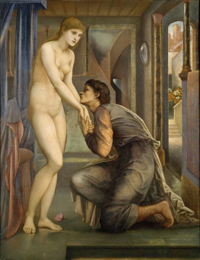 Pygmalion en het Beeld - De Ziel Bereikt door Sir Edward Coley Burne Jones