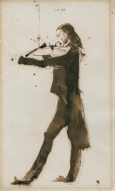 Portret van Niccolò Paganini 1782-1840 door Edwin Landseer