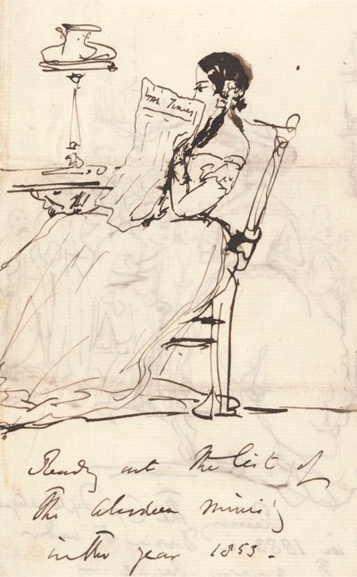 Het Voorlezen van de Lijst van het Aberdeen Ministerie door Sir Edwin Henry Landseer