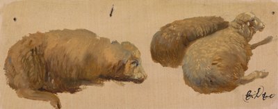 Drie Schapen in Rust door Sir Edwin Henry Landseer