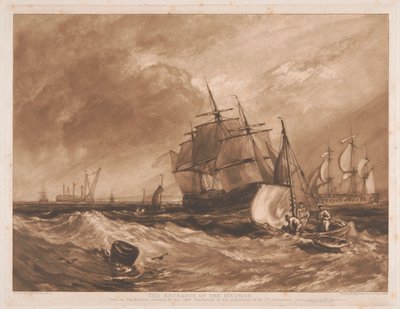 Schepen bij de Ingang van de Medway, Nr. 2 door Sir Frank Short