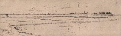 Schets van Monnikendam in de Verte door Sir Frank Short