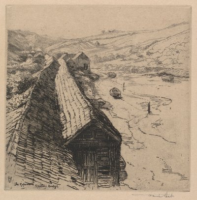 De touwslagerij, Spittal Bridge Whitby door Sir Frank Short