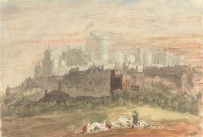 Een Capriccio van Windsor Kasteel door Sir George Hayter