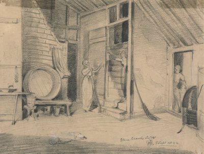Keuken: Interieur, Stone Crouch door Sir George Hayter