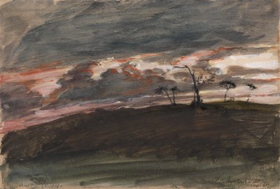 Stormachtige Zonsondergang, Legh Park, Wiltshire door Sir George Hayter