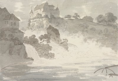 Watervallen bij Schaffhausen door Sir George Howland Beaumont seventh Baronet
