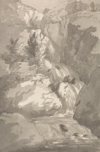 Deel van Brind Gill in Ligburthwaite door Sir George Howland Beaumont seventh Baronet