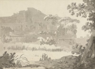 Vaticaan vanaf de weg naar Ponte Mola door Sir George Howland Beaumont seventh Baronet
