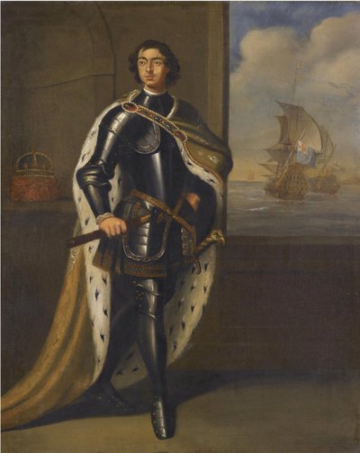 Portret van Keizer Peter I de Grote 1672-1725, 1690s door Sir Gotfrey Kneller