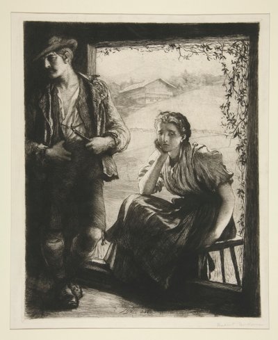De Eerste Ruzie door Sir Hubert von Herkomer