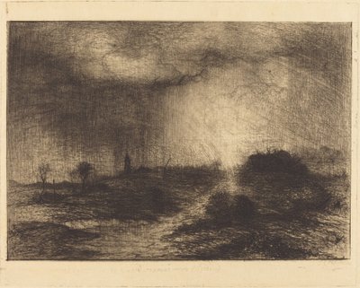 Oktoberregen: Posuclos in de Guardarramas, nabij Madrid door Sir John Charles Robinson