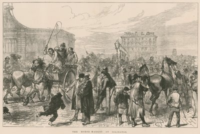 De paardenmarkt in Islington door Sir John Charles Robinson