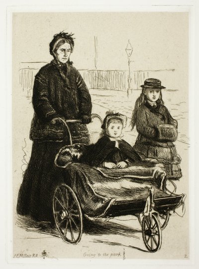 Naar het park door Sir John Everett Millais