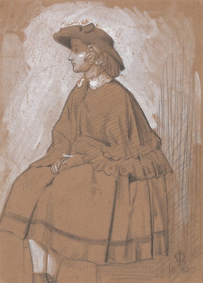 Studie van een Meisje door Sir John Everett Millais