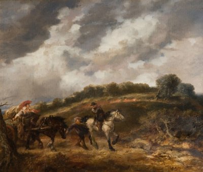 Een winderige dag, 1885 door Sir John Gilbert