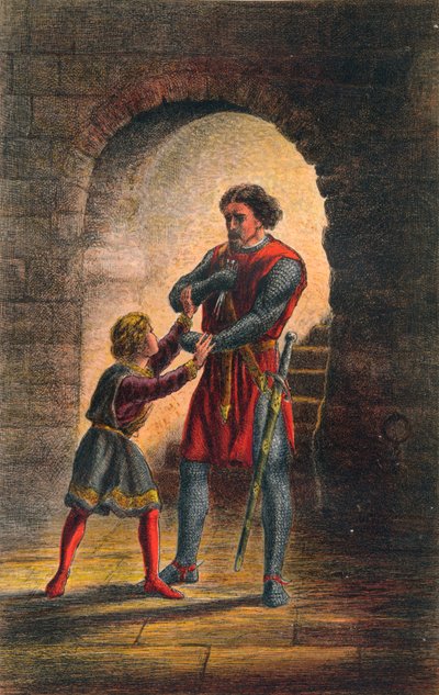 Arthur spreekt in King John: Act IV, Scene I door Sir John Gilbert