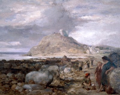 Criccieth Kasteel, Wales door Sir John Gilbert