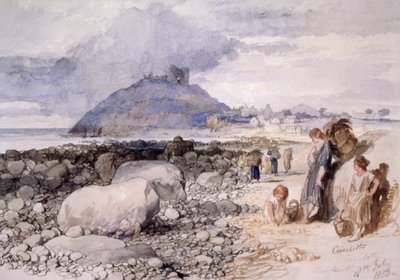 Criccieth, Wales, 1850 door Sir John Gilbert