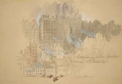 Edinburgh vanuit de kamer van de kunstenaar, 1845 door Sir John Gilbert
