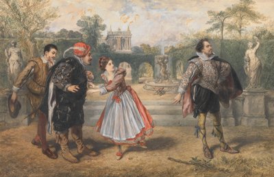 Enter Malvolio, Crossgartered... door Sir John Gilbert