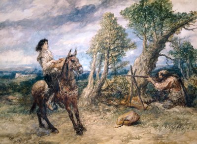 Eerste avontuur van Gil Blas, 1892 door Sir John Gilbert