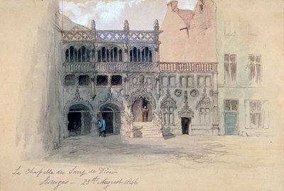 La Chapelle du Sang de Dieu, Brugge, 1846 door Sir John Gilbert