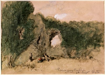Pevensey Castle, East Sussex door Sir John Gilbert