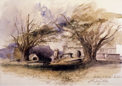 De Kerk, Bettws-y-Coed, 1850, Bettws-y-Coed, Gywnedd, Wales door Sir John Gilbert