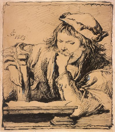 Jonge Man met een Boek, 1883 door Sir John Gilbert