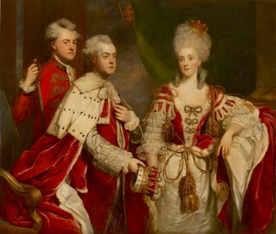 George, 2e graaf Harcourt, zijn vrouw Elizabeth, en broer William, 1780 door Sir Joshua Reynolds