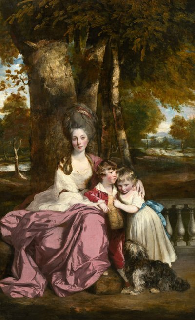 Lady Elizabeth Delmé en haar kinderen, 1777-1779 door Sir Joshua Reynolds