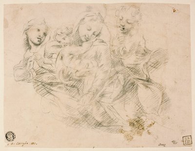 Madonna en kind met twee engelen door Sir Joshua Reynolds