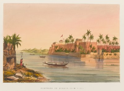 Fort van Bukkur vanuit Roree door Sir Keith A. Jackson