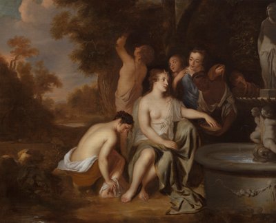 Diana en haar nimfen bij een fontein door Sir Peter Lely