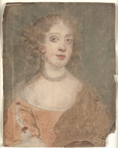 Hoofd- en schouderportret van een dame door Sir Peter Lely