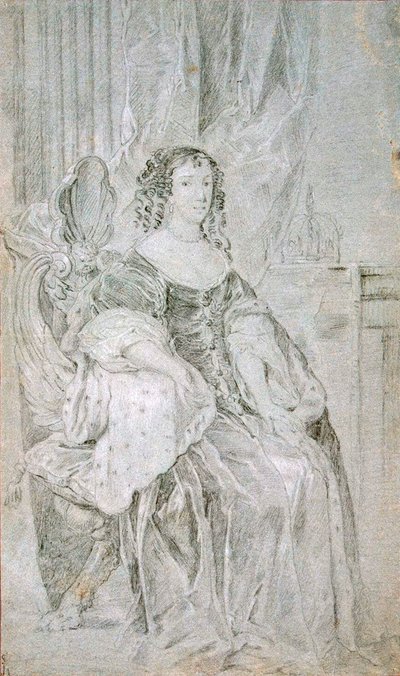 Portret van Catharina van Braganza 1638-1705, 1670s door Sir Peter Lely