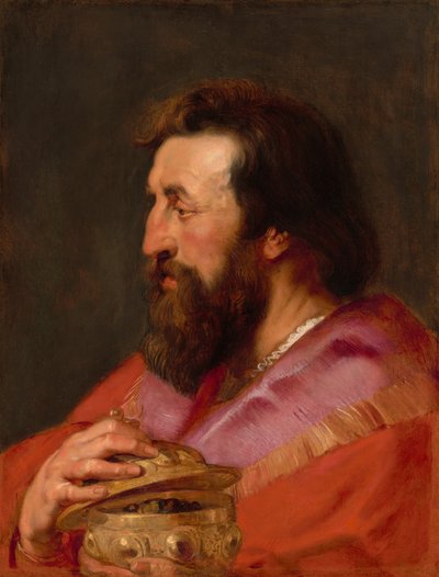 Hoofd van een van de Drie Koningen: Melchior, de Assyrische Koning door Sir Peter Paul Rubens and Studio