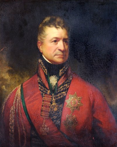 Portret van luitenant-generaal Sir Thomas Picton, Britse soldaat door Sir William Beechey