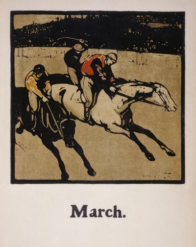 Paardenrennen door Sir William Nicholson