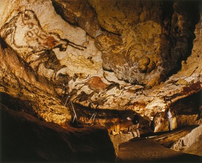 De Mythische Eenhoorn van Lascaux en andere Lascaux-schilderijen gemaakt meer dan 17.000 jaar geleden. door Sisse Brimberg