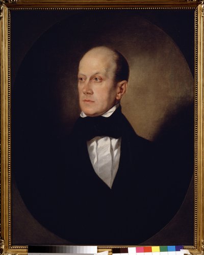 Portret van de Russische schrijver en filosoof Piotr Iakovlevitch Tchaadaiev door Sándor Kozina