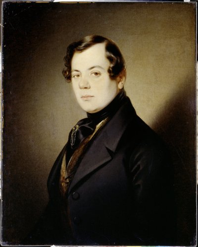 Portret van de dichter Vladimir Grigorievitch Benediktov (1807-1873) door Sándor Kozina