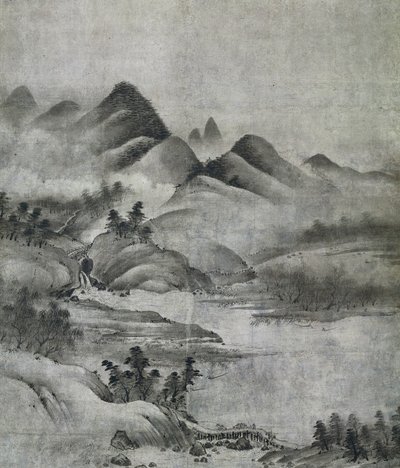 Landschap, 1500-1525 door Soami