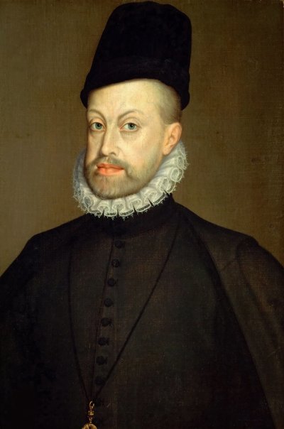 Portret van Filips II 1527-1598, koning van Spanje en Portugal, 1568 door Sofonisba Anguissola