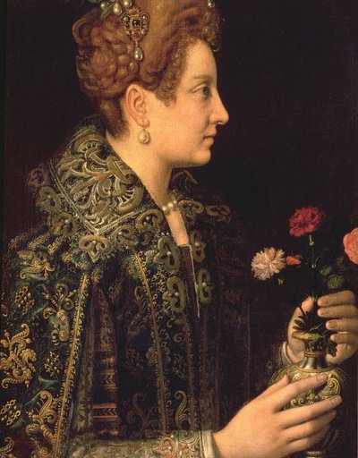 Portret van een Vrouw door Sofonisba Anguissola