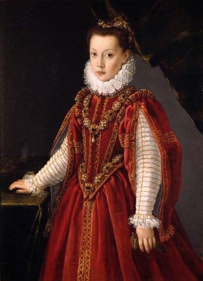 Portret van een jonge dame door Sofonisba Anguissola
