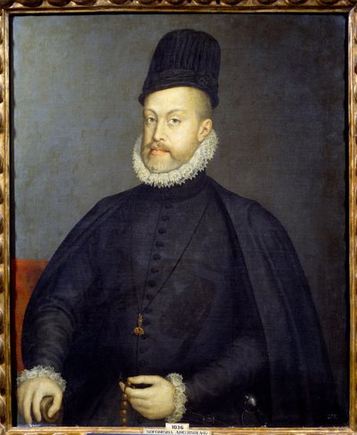 Portret van de koning van Spanje Filips II (1527-1598) door Sofonisba Anguissola