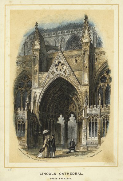 Lincoln Kathedraal, zuidelijke ingang door Solomon Alexander Hart