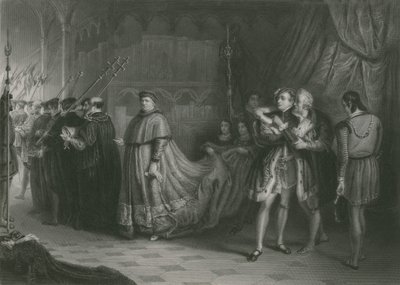 De ruzie van Wolsey en Buckingham, Koning Hendrik VIII door Solomon Alexander Hart